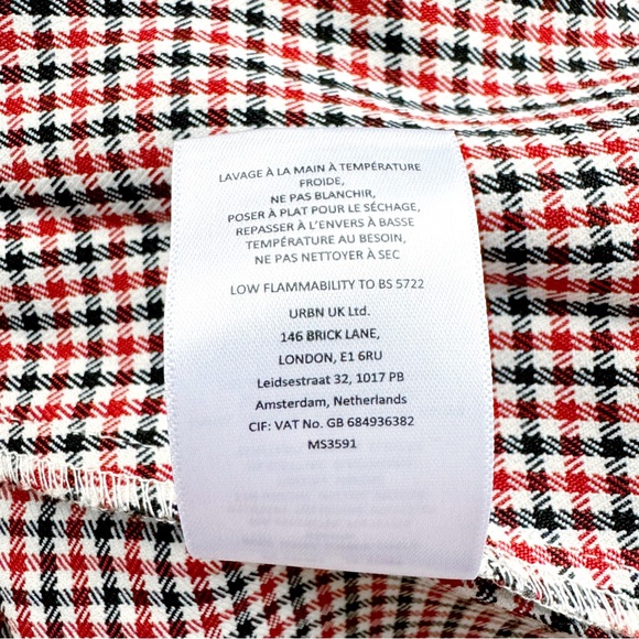 SOLD Anthropologie Mare Mare Houndstooth Tweed Romper NWT in Red & Black Large - Picture 16 of 16
